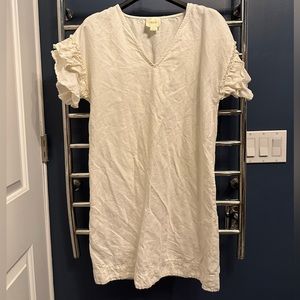 Maeve white linen dress from Anthropologie. Size XS.